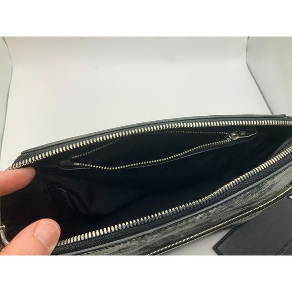 Alexander Wang White & Black Snakeskin Leather Embossed Small Clutch Purse - Picture 7 of 8